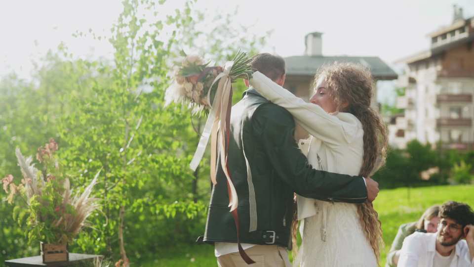 Mountain wedding ceremony outdoor Colorado